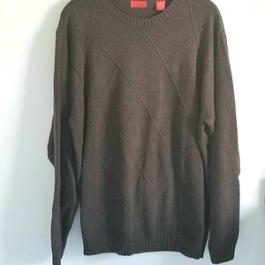 IZOD brown cotton crewneck sweater